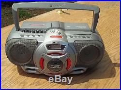 Vintage Old Skool GhettoBlaster Sony CFD-G55 CD/Radio/Cassette Boombox Awesome