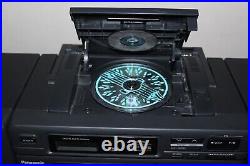 Vintage Panasonic Boombox RX-DT650 S-XBS CD Radio Dual Cassette working vg++