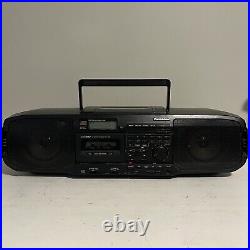 Vintage Panasonic RX-DS20 Portable Boombox Radio CD Cassette Stereo FULLY WORKIN