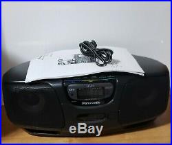 Vintage Panasonic RX-DS35 Portable CD Cassette AM FM Radio Stereo System Boombox