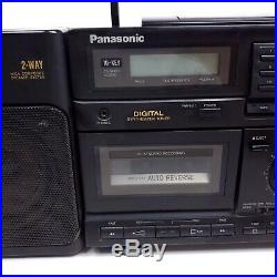 Vintage Panasonic RX-DS620 Portable Boombox CD Cassette Tape Player AM FM Radio