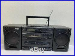 Vintage Quasar Portable Stereo Boombox Cassette CD Player Radio Model GXD700
