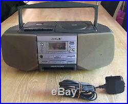 Vintage Retro Sony CFD-S27 Portable Boombox Radio / CD Player /Cassette /Working