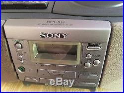 Vintage Retro Sony CFD-S27 Portable Boombox Radio / CD Player /Cassette /Working