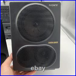 Vintage SONY CFD-470 Mega Bass Stereo Boombox CD Cassette READ DESCRIPTION Vintage SONY CFD-470 Mega Bass Stereo Boombox CD Cassette READ DESCRIPTION