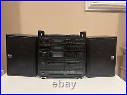 Vintage Seiko Instruments MDL-1100 Dual Tape/CD Boombox with Remote