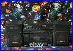 Vintage Sharp Boombox Portable Stereo Component System with CD Player GF-CD55