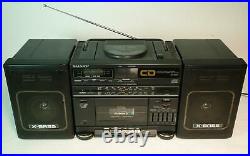 Vintage Sharp GF-CD55 Portable Ghettoblaster Boombox CD Player Radio Cassette