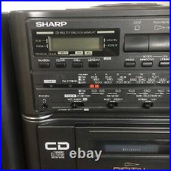 Vintage Sharp GX-CD56E Portable Stereo Boom box Cd Player Tape Cassette & Radio