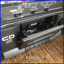 Vintage Sharp GX-CD56E Portable Stereo Boom box Cd Player Tape Cassette & Radio