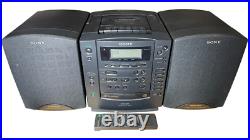 Vintage Sony 6 CD Changer Boom Box Cassette Player CFD-626 with Remote 1995