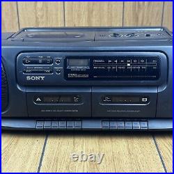 Vintage Sony Bass Boost CFD-100 CD / Radio / Cassette Player Boombox AS-IS