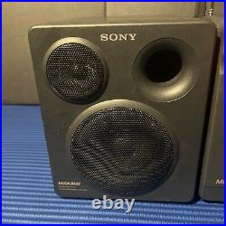 Vintage Sony Boombox CFD-757 Mega Bass Speaker CD/Cassette/radio With Remote