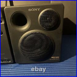 Vintage Sony Boombox CFD-757 Mega Bass Speaker CD/Cassette/radio With Remote