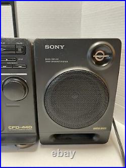 Vintage Sony CFD-440 Portable AM/FM Stereo CD & Cassette Player Boom Box