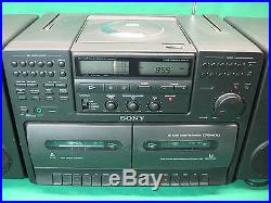 Vintage Sony CFD-470 AM/FM Stereo Dual Cassette CD Boombox 2-Way Speakers