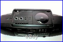 Vintage Sony CFD-50 Ghetto Blaster Boombox Portable Stereo Cassette Cd Player
