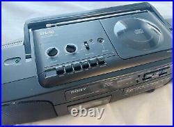 Vintage Sony CFD-50 Radio Cassette CD Player 90s Stereo Portable Belts Serviced