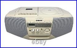 Vintage Sony CFD-V15 Boombox Radio Cassette CD Player/Recorder Cream White WORKS