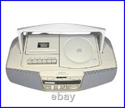 Vintage Sony CFD-V15 Boombox Radio Cassette CD Player/Recorder Cream White WORKS