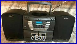 Vintage Sony CFD-ZW160 CD Portable Radio Cassette Player Boombox Stereo Working