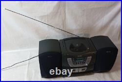 Vintage Sony CFD-ZW165 AM/FM Stereo Dual Cassette Recorder CD Boombox withBox Vintage Sony CFD-ZW165 AM/FM Stereo Dual Cassette Recorder CD Boombox withBox