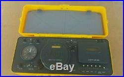 Vintage Yellow Jeep Boombox CD AM/FM Radio Cassette Player Portable WPSS-1A