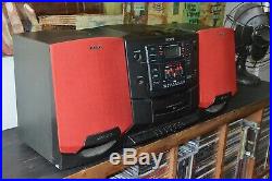 Vtg Red Speakers Sony CFD-Z501 Portable CD Cassette Radio Stereo BoomBox