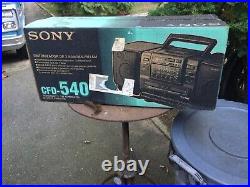 Vtg Sony CFD-540 Portable Stereo Boombox Radio CD Player Dual Cassette Perfect