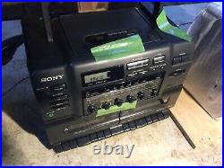 Vtg Sony CFD-540 Portable Stereo Boombox Radio CD Player Dual Cassette Perfect