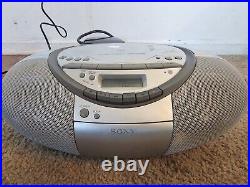 Vtg Sony CFD-S350 CD/Cassette Portable Boombox No Remote Control Good Condition