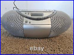 Vtg Sony CFD-S350 CD/Cassette Portable Boombox No Remote Control Good Condition