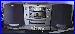 Vtg Sony CFD-Z550 BoomBox Portable CD Cassette Radio Bookshelf Stereo 90s Works