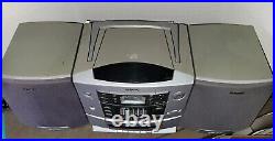 Vtg Sony CFD-Z550 BoomBox Portable CD Cassette Radio Bookshelf Stereo 90s Works