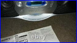 WORKING Sony CFD-F10 AM FM Radio Cassette Recorder CD Player Portable Boombox