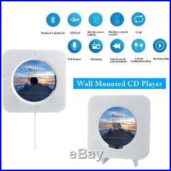 Wall Mountable Bluetooth Boombox CD Player with Built-in Portable Home Audio