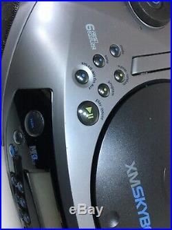 XM Skybox Satellite Radio Boombox AM FM CD Player Portable AUX Input